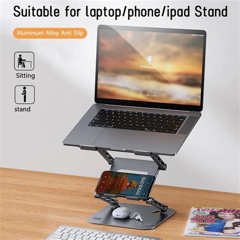 Laptop Tablet Stand 360 Liga De Alum Nio Dobr Vel Ajust Vel Anti Slip