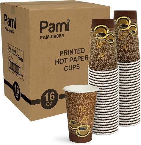 Landue 1000 Pack 12 Oz Paper Coffee Cups Disposable Paper