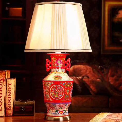 China Antike Wohnzimmer Vintage Tischlampe Porzellan Keramik Tischlampe