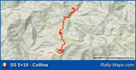 SS 5 10 Collina stage map Rally Città di Pistoia 1994 Rally