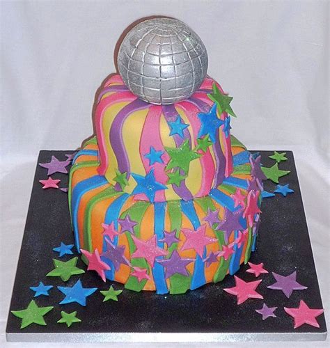 Disco Mirrorball And Stars Birthday Cake By Eva Rose Cakes Birthday