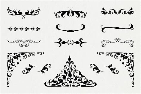 Download premium image of Black vintage ornamental flourish divider ...