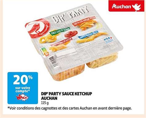 Promo Dip Party Sauce Ketchup Auchan Chez Auchan ICatalogue Fr