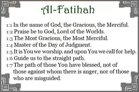 The primary literal meaning of the expression "al-Fatihah" is "The ...