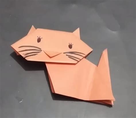 How To Make Cute Cat Paper Craft Origami Tutorial For Beginners