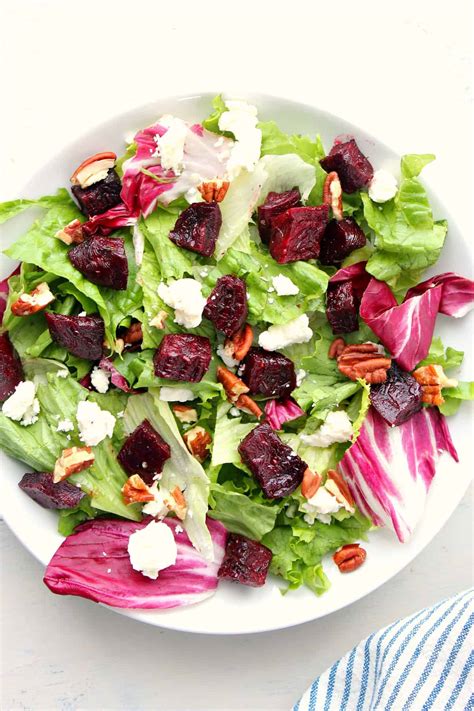 Roasted Beet Salad Crunchy Creamy Sweet