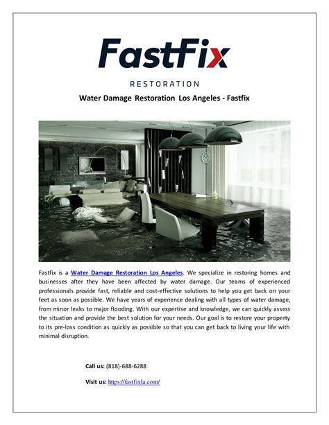 PPT Water Damage Reconstruction Los Angeles Fastfix PowerPoint