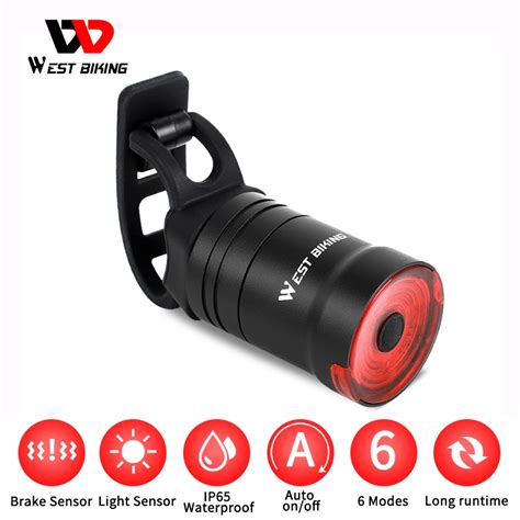 West Biking Luz Led Trasera Inteligente Para Bicicleta Con Sensor De