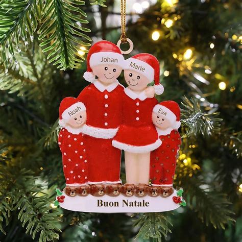 Ornamenti Per Albero Di Natale Decorazione Casa 4 Nomi Personalizzati