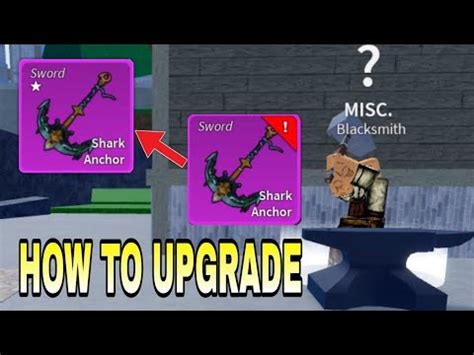 How To Upgrade Shark Anchor Sword In Blox Fruits Youtube