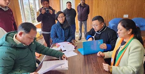 Arunachal Tsering Lhamu Files Nomination For Lungla Bye Election