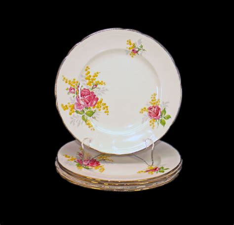 Five Art Deco Era Alfred Meakin Mea Rosemont Luncheon Plates