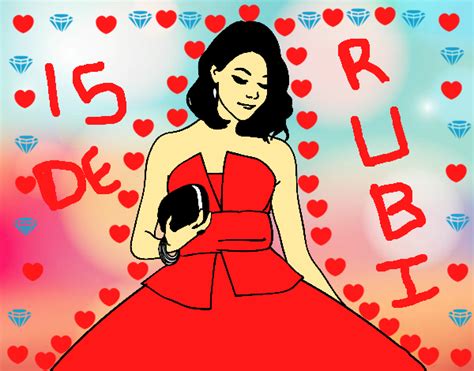 Dibujo De Los Invitamos A Los 15 Años De Rubi Pintado Por En Dibujos