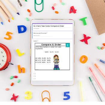 Rd Grade Math Teks Standards Task Cards Compare Order Google Print