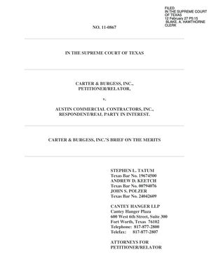 Fillable Online Supreme Courts State Tx CB S Brief On The Merits 2