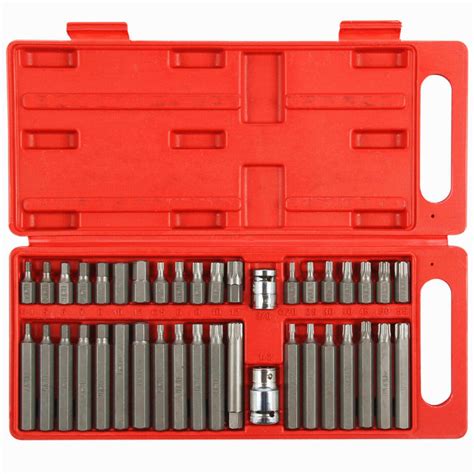 40pcs Allen Key Torx Hex Star Spline Socket Bit Set 12 38