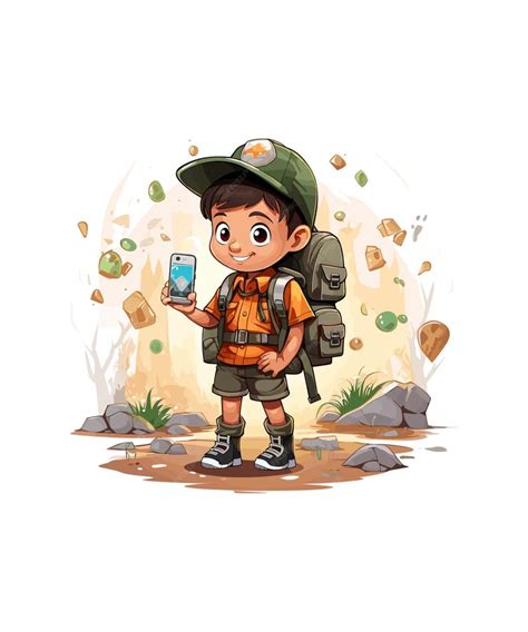 Premium Vector Geocaching Illustration