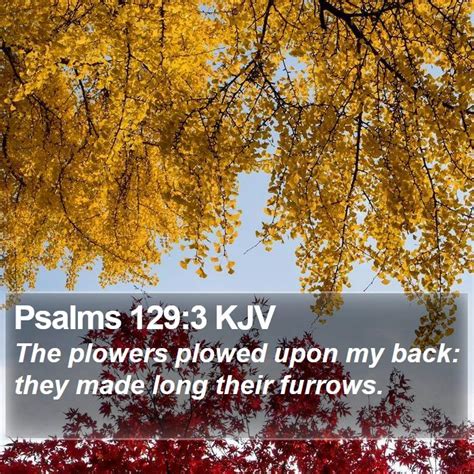 Psalms 1293 Kjv The Plowers Plowed Upon My Back They Made Long