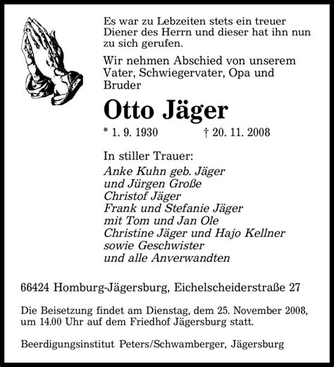 Traueranzeigen Von Otto J Ger Saarbruecker Zeitung Trauer De