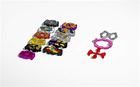 3d Design Beyblade Gt Chip Parts Tinkercad