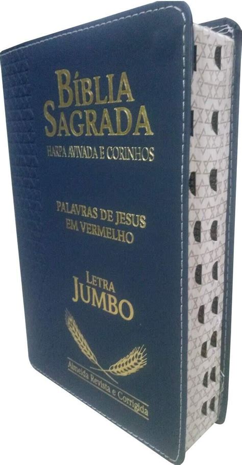 Biblia Evangéica Jumbo Letra Extra Gigante Harpa preta Culto Bíblia