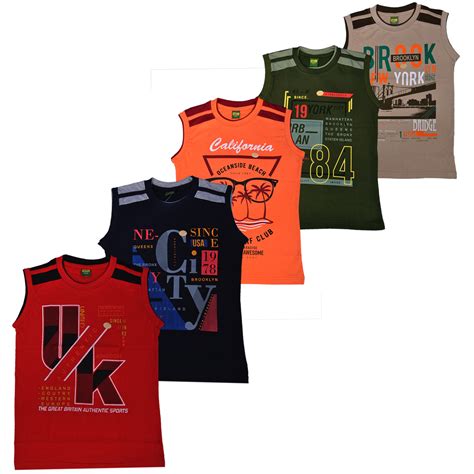 Buy Sk Narens Stylish Looking Cotton Sleeve Less Boys Girls T Shirt