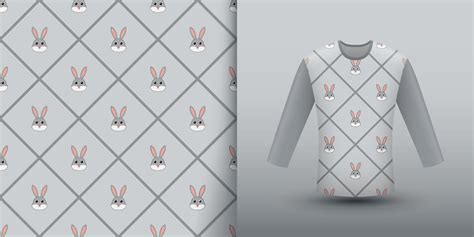 Rabbit seamless pattern with shirt 8557152 Vector Art at Vecteezy