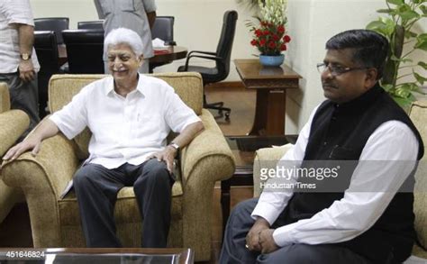 Wipro Chief Azim Premji Meets Ravi Shankar Prasad Photos And Premium High Res Pictures Getty