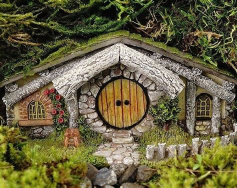 Miniature Garden Hobbit House, Width 5 Inches, Height 2.5 Inches, Door ...