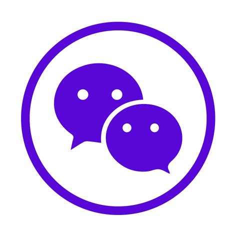 Free High-Quality Purple Wechat Logo Outline for Creative Design