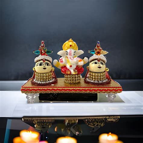 Ganesha Riddhi Siddhi Goddess Riddhi Siddhi Set Decorated Riddhi