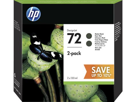 PACK X 2 Cartouches D Encre HP 72 Noir Mat 130 Ml