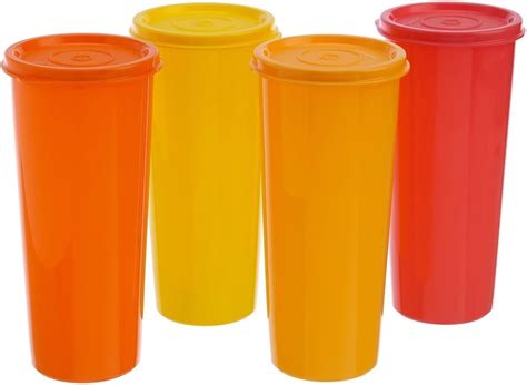 TP 640 T212 Tupperware Plastic Jumbo Tumblers Set Of 4 Tumblers