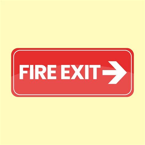 Premium Vector Fire Exit Sign Vector Illustration