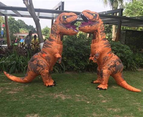 New Adult World T Rex Inflatable Costume Uni Sex Funny Clothes For Party Outdoor Cosplay Anime