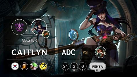 Caitlyn Adc Vs Miss Fortune Kr Master Patch Youtube