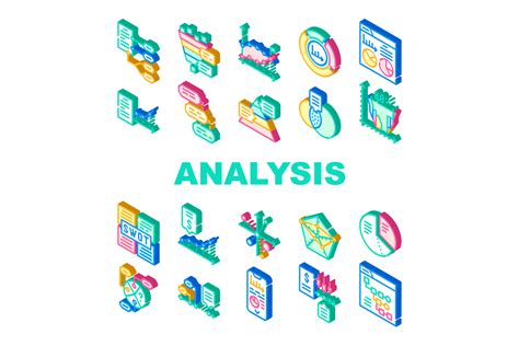 Data Analysis Diagram Collection Icons Set Vector By Sevector