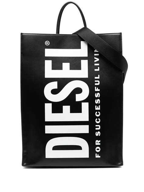 Diesel Logo Print Detail Tote Bag Farfetch