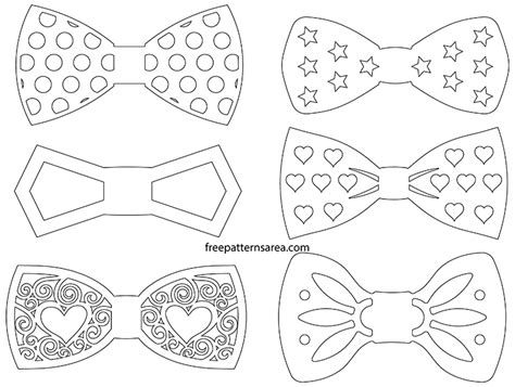 Svg Vectors And Templates Of Bow Tie Silhouette Images