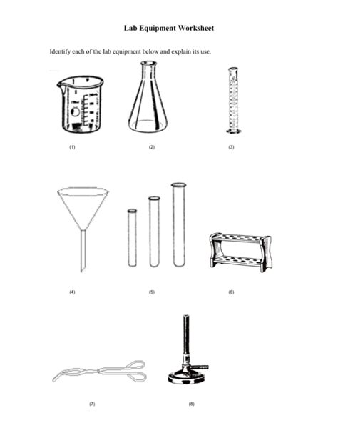 Lab Equipment Worksheet Pdf