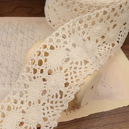 Amazon Beige Cotton Lace Fabric Trim Yards Cotton Net Lace