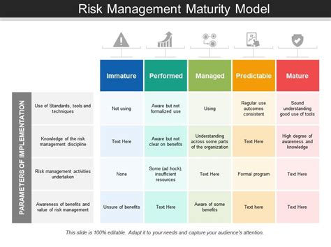 Risk Management Maturity Model Presentation Graphics Presentation Powerpoint Example Slide