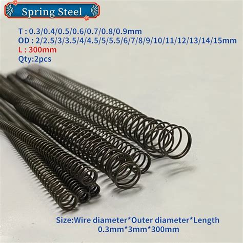 2pcs Compressed Spring Pressure Spring Small Springs Wire Diameter 0 3