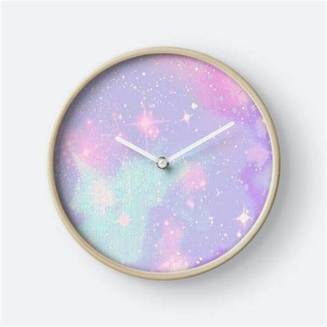 Kawaii Pastel Aesthetic Wall Clock Colours Dorm Room Pastels