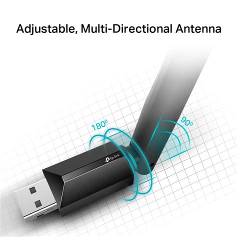 Adaptador Usb Archer T2u Plus Dual Band Wireless De Alto Ganho Ac600