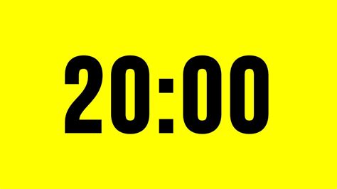 20 Minute Timer Countdown No Music With Alarm Youtube