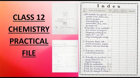 Class 12 Chemistry Practical File With Readings From OLABS Latest