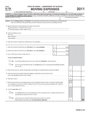 Fillable Online Form N Rev Moving Expenses Forms Web