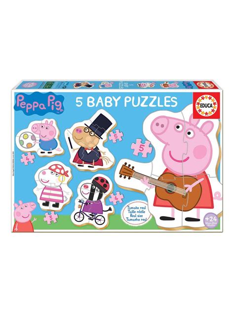 Baby puzzle 5 puzzles de 3 à 5 pièces Peppa Pig N A Kiabi 14 23