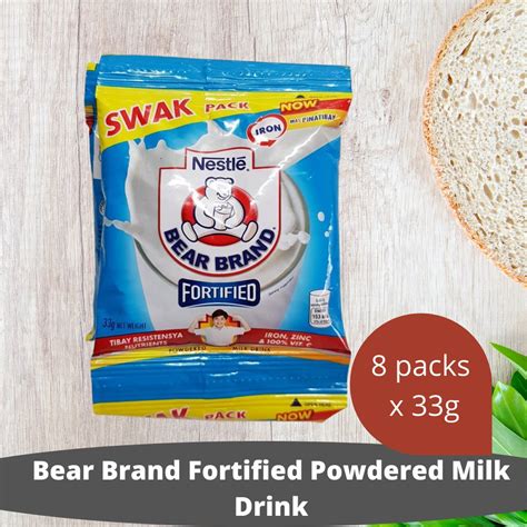 Nestle Bear Brand Fortified Powdered Milk Drink Swak Pack 33g X 8 Packs